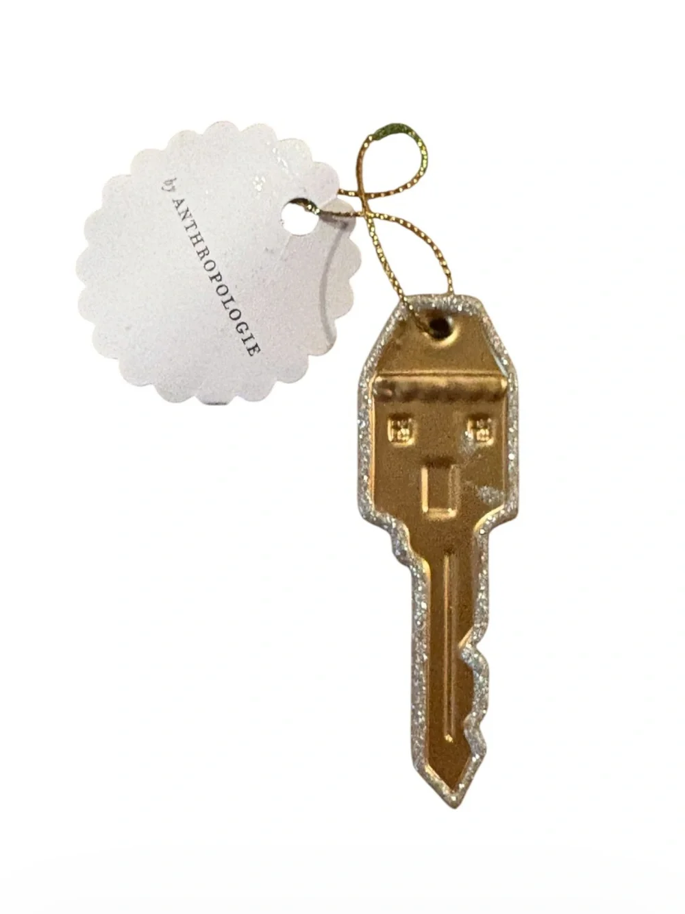 ANTHROPOLOGIE➕NWT First Home Glass Key Ornament